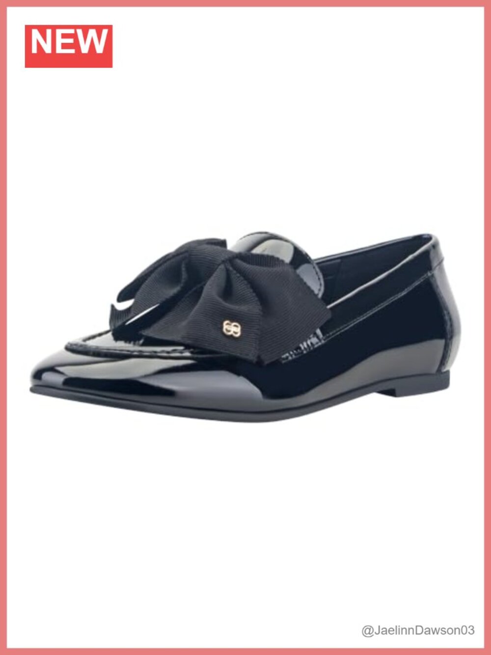 Bandolino Dreem Faux Patent Leather Bow Loafer Round Toe Slip-On